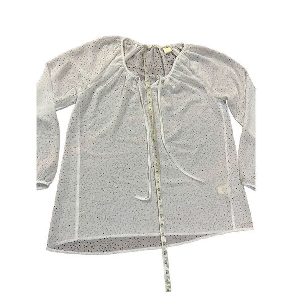 Anthropologie Dylan white eyelet blouse sz M - Picture 5 of 9